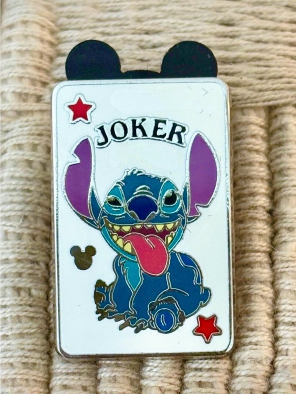 DISNEY 2014 Lilo & Stitch Joker Deck of Cards Pin